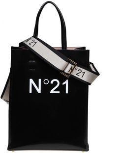 N ° 21 Shopping Bag Color Black With Logo