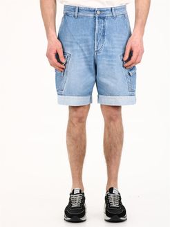 Denim Cargo Shorts