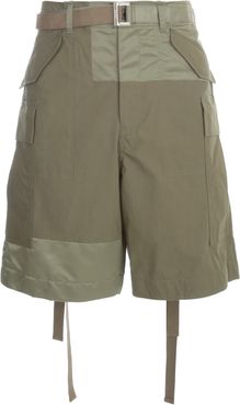 Cotton Nylon Oxford Cargo Shorts