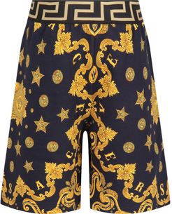 Blue Short For Boy With Gold Iconic Medusa