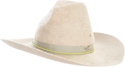 Slim Crown Large Raw Brim Nat Stone Detail