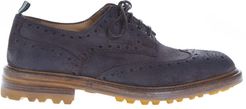 Blu Leather Lace-up Shoes With Brogue