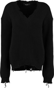 Cotton V-neck Sweater