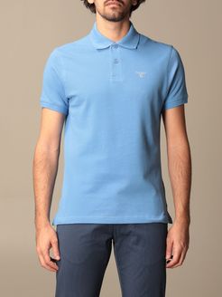 Polo Shirt Barbour Polo Shirt In Pique Cotton With Logo