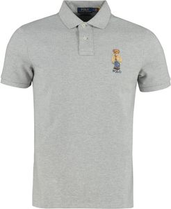 Embroidered Cotton-piqué Polo Shirt