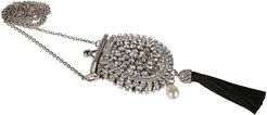 Crystal Embellished Tassel Necklace