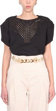 Perforated Detail T-shirt