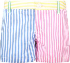 Multicolor Short For Girl With Pony Logo