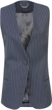 Pinstripe Buttoned Vest