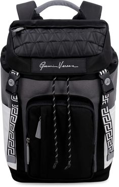 Leather Details Nylon Backpack