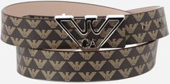 Belt With All-over Monogram Print