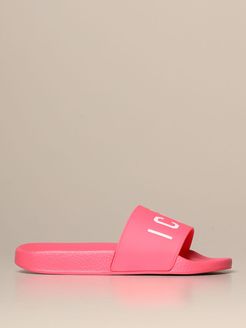 Flat Sandals Dsquared2 Rubber Sandal With Icon Print