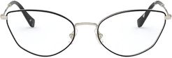 Miu Miu Mu 51sv Pale Gold / Black Glasses