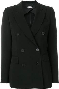 Double-breasted Black Cady Blazer
