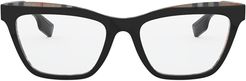 Burberry Be2309 Top Black On Vintage Check Glasses