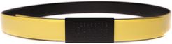 Yellow Number 11 Leather Belt