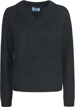 V-neck Woven Sweater