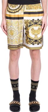 Shorts In Gold Silk