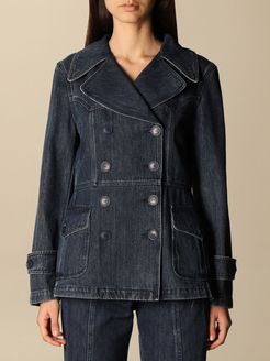 Blazer Alberta Ferretti Double-breasted Denim Jacket