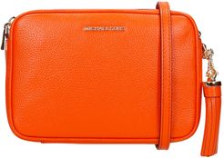 Shoulder Bag In Orange Leather