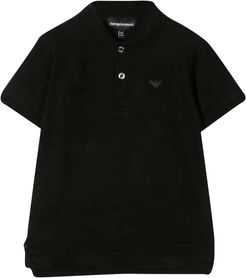 Black Teen Polo Shirt With Logo