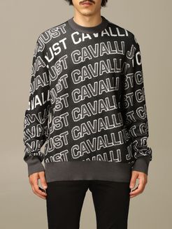 Sweater Just Cavalli Pullover With All Over Logo