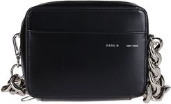 Black Leather Chain Camera Bag