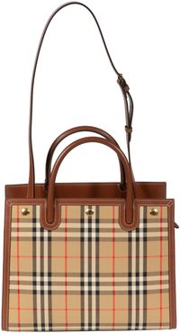Checked Print Tote