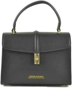 Black Top Handle Mini Satchel Bag