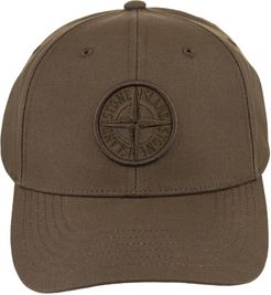 Army Green Cotton Logo Embroidered Cap