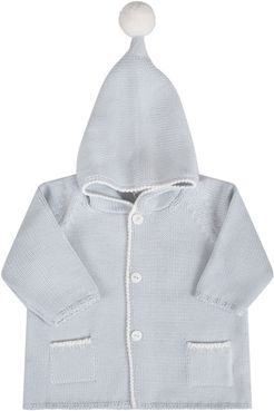 Light Blue Babyboy Coat With Light Blue Details