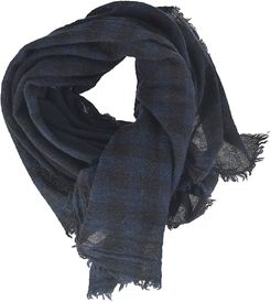 Frayed Check Scarf