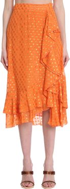 Skirt In Orange Viscose