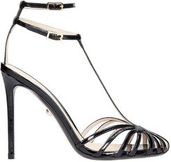 Stalla 110 Sandals In Black Patent Leather
