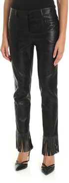 Philosophy - Eco-leather Trousers With Fringes