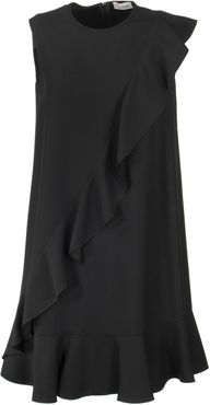 Ruffle Detail Shift Sleeveless Dress