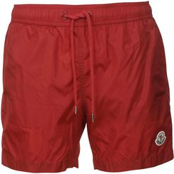 Logo Patched Drawstring Waist Swim Shorts