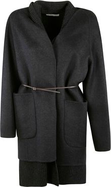 Oversize Belted Plain Coat
