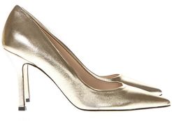 Laminate Gold Leather Pumps