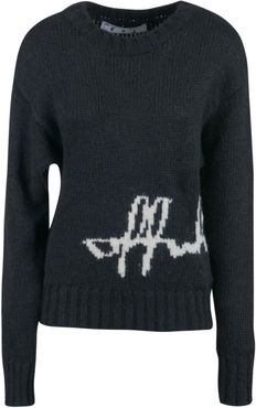 Logo Intarsia Crewneck Jumper