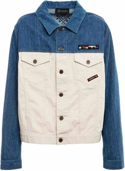 Cotton Cavalry And Denim Jacket For Man