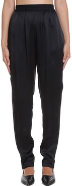 Pants In Black Synthetic Fibers