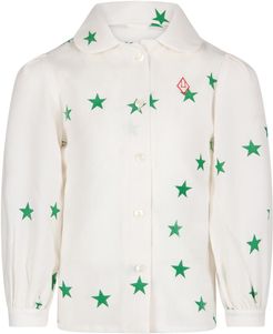 White Shirt For Girl With Stars