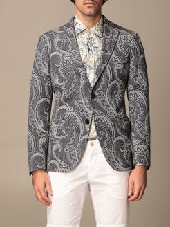 Blazer Etro Jacket In Paisley Patterned Cotton And Wool Jersey