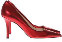 Laminate Red Leather Pumps