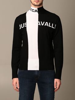Sweater Just Cavalli Pullover With Two-tone Logo