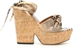 Python Print Knotted Wedge Sandals