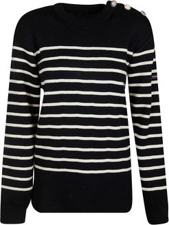 Embellished Stripe Sweater