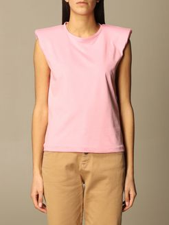 Top Federica Tosi Basic T-shirt With Padded Shoulder Straps