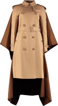 Cotton Trench Coat With Cashmere Insert